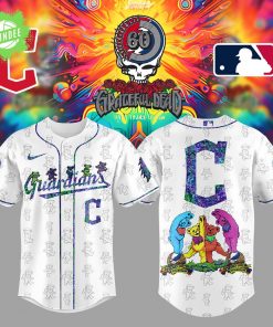 Cleveland Guardians Grateful Dead 60th Anniversary Memory New Jersey Flat Cap Set