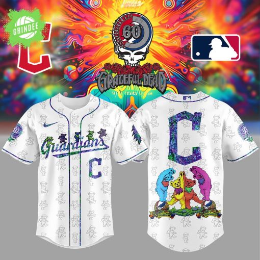 Cleveland Guardians Grateful Dead 60th Anniversary Memory New Jersey Flat Cap Set