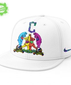 Cleveland Guardians Grateful Dead 60th Anniversary Memory New Jersey Flat Cap Set