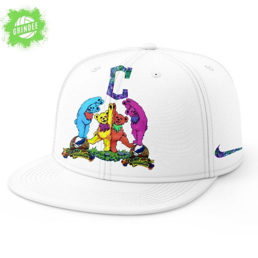 Cleveland Guardians Grateful Dead 60th Anniversary Memory New Jersey Flat Cap Set