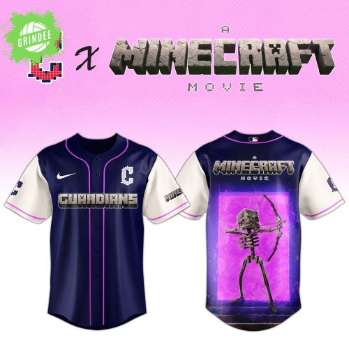 Cleveland Guardians x Minecraft Movie Skeleton Night Jersey – Limited MLB Edition