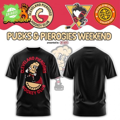 Cleveland Monsters Hockey Club Pucks & Pierogies Shirt – Hockey Fans Exclusive Tee