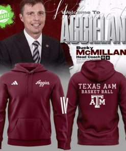 Coach Bucky McMillan Texas A&M Men’s Basketball Hoodie – Official Coach Edition