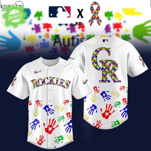 Colorado Rockies MLB Autism Awareness Special Edition 2025 Baseball Jersey