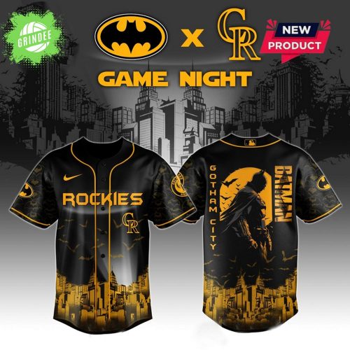 Colorado Rockies MLB x Batman Game Night Baseball Jersey