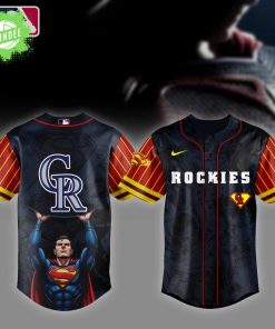 Colorado Rockies MLB x Superman Baseball Jersey Editions Limited 2025 – Superhero x MLB Fans Mashup
