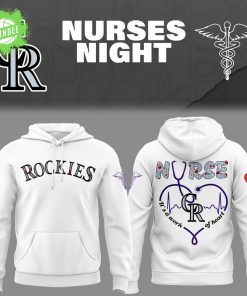 Colorado Rockies Nurses Night 2025 White Hoodie