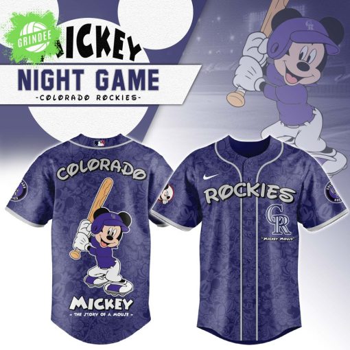 Colorado Rockies x Mickey Night Game Baseball Jersey – MLB x Disney Special Edition
