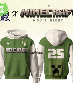 Colorado Rockies x Minecraft Movie Night Hoodie – Limited Baseball Gamer Edition