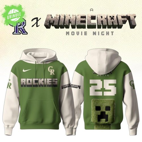 Colorado Rockies x Minecraft Movie Night Hoodie – Limited Baseball Gamer Edition