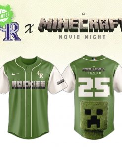 Colorado Rockies x Minecraft Movie Night Jersey – Pixel MLB Night Edition