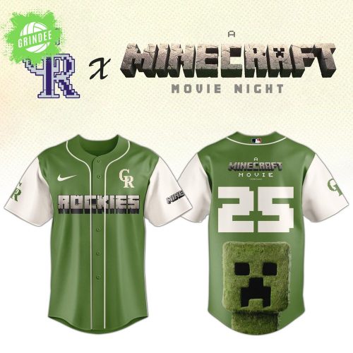 Colorado Rockies x Minecraft Movie Night Jersey – Pixel MLB Night Edition