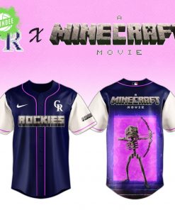 Colorado Rockies x Minecraft Movie Skeleton Night Jersey – Limited MLB Edition