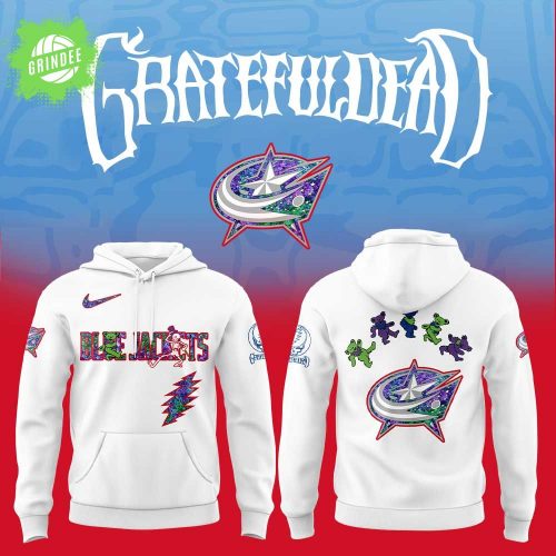 Columbus Blue Jackets x Grateful Dead Night Special Design Hoodie