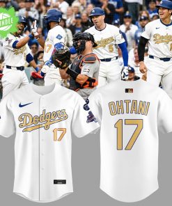 DODGERS GOLD COLLECTION #17 Shohei Ohtani Baseball Jersey – MLB Limited Edition