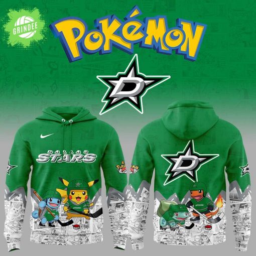 Dallas Stars x Pokémon Hoodie – Anime Game Fan Edition