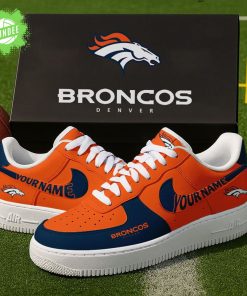 Denver Broncos Personalized AForce1 Sneakers Gift for Fans