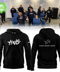 Detroit Lions Height Weight Speed 2025 Limited Edition Hoodie – Black