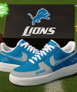 Detroit Lions Personalized AForce1 Sneakers Gift for Fans