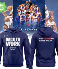 Detroit Pistons 2025 Playoffs “Back to Work” Hoodie – Special Edition