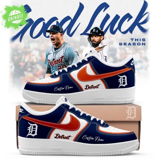 Detroit Tigers Custom Name For Fans AF1 Shoes – Personalized MLB Sneakers