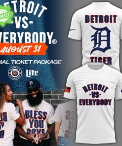 Detroit Tigers MLB 2024 “Detroit vs Everybody” White Limited T-Shirt