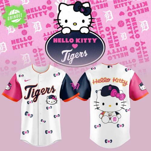 Detroit Tigers x Hello Kitty Baseball Jersey – Cute Anime Crossover