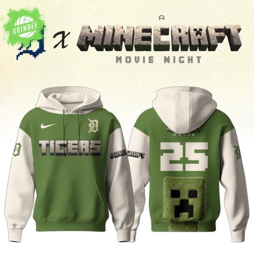 Detroit Tigers x Minecraft Movie Hoodie – Special MLB Night Edition