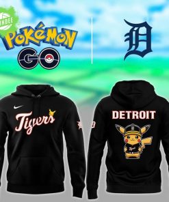 Detroit Tigers x Pikachu Black Hoodie – Limited Edition