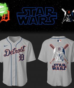 Detroit Tigers x Star Wars 2025 Grey Baseball Jersey Limited