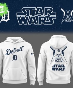 Detroit Tigers x Star Wars 2025 White Hoodie Special Edition