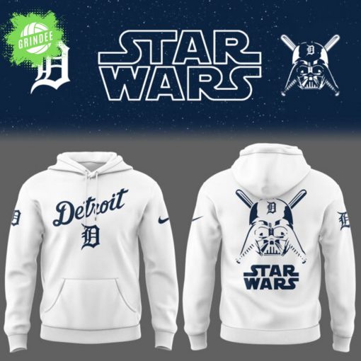 Detroit Tigers x Star Wars 2025 White Hoodie Special Edition