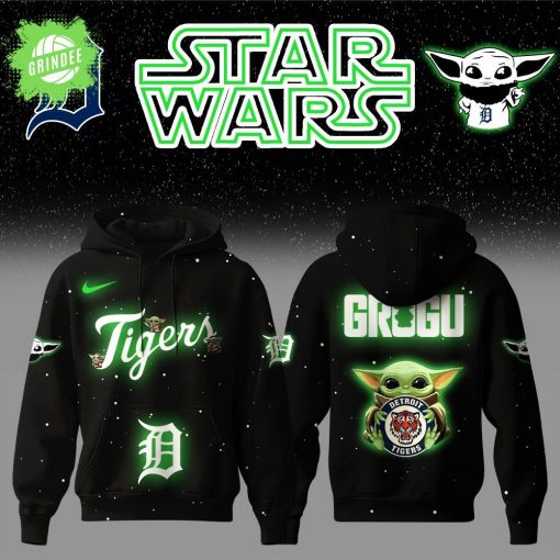 Detroit Tigers x Star Wars Baby Yoda Hoodie – Galactic Baseball Night Apparel