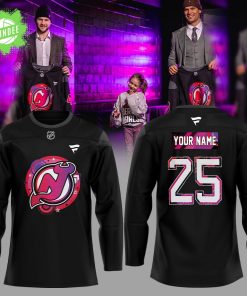 Devils Reimagining of 90s Sport Style Custom Name Hockey Jersey – Retro NHL Special Edition