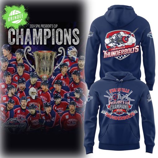 Evansville Thunderbolts President’s Cup Champion 2025 Hoodie