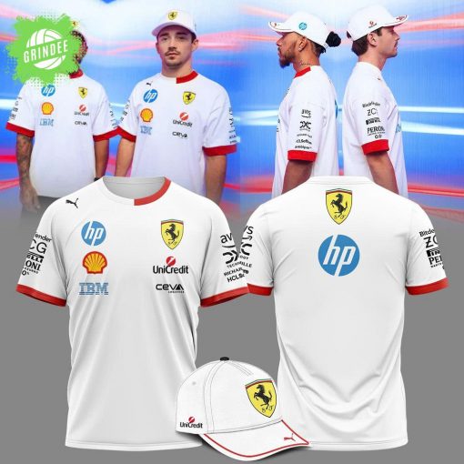 Ferrari Shirt Featuring Lewis Hamilton & Charles Leclerc – 2025 Edition