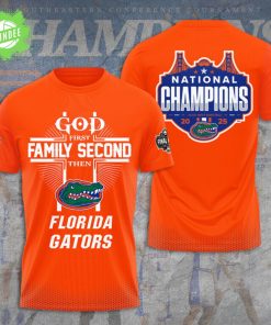 God First Family Second Florida Gators Men’s Basketball 3D T-Shirt