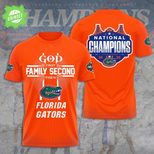 God First Family Second Florida Gators Men’s Basketball 3D T-Shirt