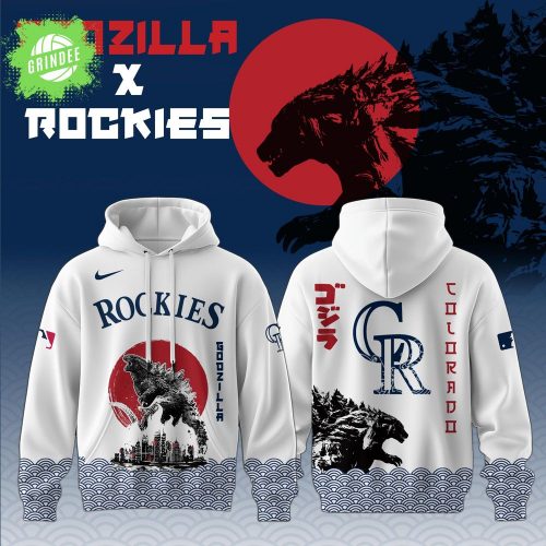 Godzilla x Colorado Rockies 2025 Japan Edition Hoodie – Limited Kaiju Fanwear