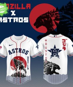 Godzilla x Houston Astros Japan Edition Baseball Jersey 2025 – Monster MLB Mashup Jersey