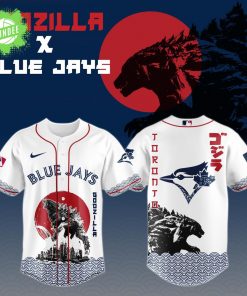 Godzilla x Toronto Blue Jays Japan Edition Baseball Jersey 2025 – Kaiju Baseball Fusion