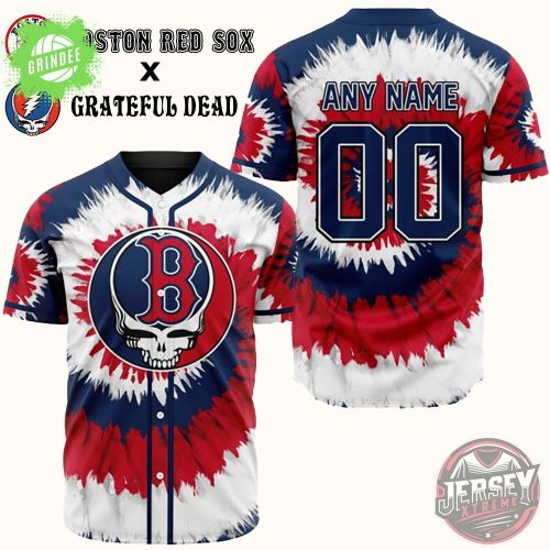 Grateful Dead x Boston Red Sox 3D Baseball Jersey