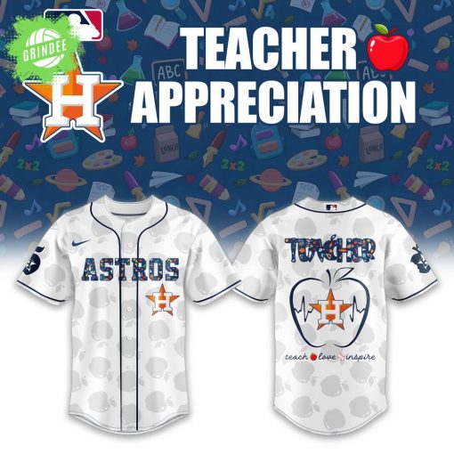 Houston Astros Teacher Appreciation 2025 White Baseball Jersey