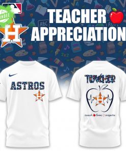 Houston Astros Teacher Night 2025 White T-Shirt
