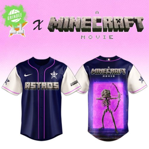 Houston Astros x Minecraft Movie Skeleton Night Jersey – Limited MLB Edition