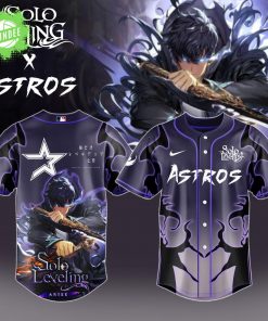 Houston Astros x Solo Leveling Exclusive Baseball Jersey – Anime x MLB Fans Edition