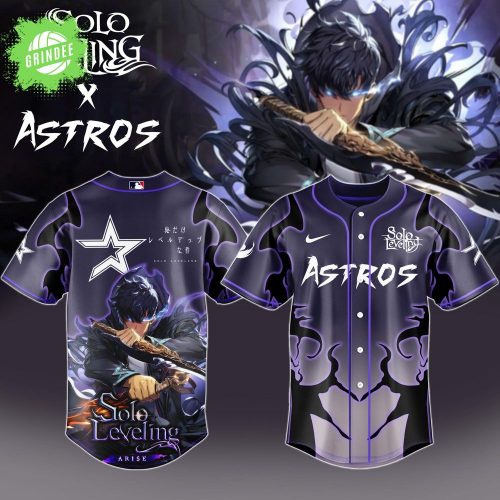 Houston Astros x Solo Leveling Exclusive Baseball Jersey – Anime x MLB Fans Edition