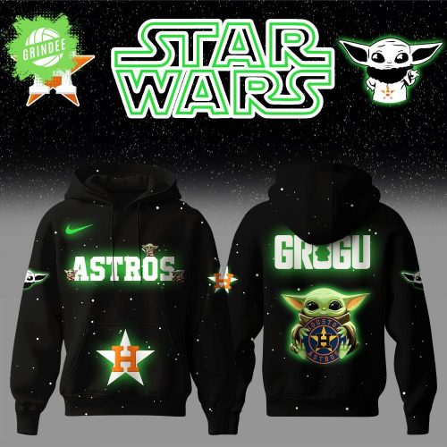 Houston Astros x Star Wars Baby Yoda Hoodie – MLB Galaxy Game Night Edition