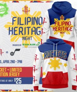 Houston Rockets Filipino Heritage Night Hoodie 2025 – Limited Edition