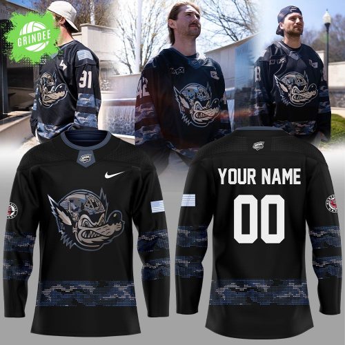 Huntsville Havoc Military Night Jersey Custom Name, Number – Personalized Hockey Jersey
